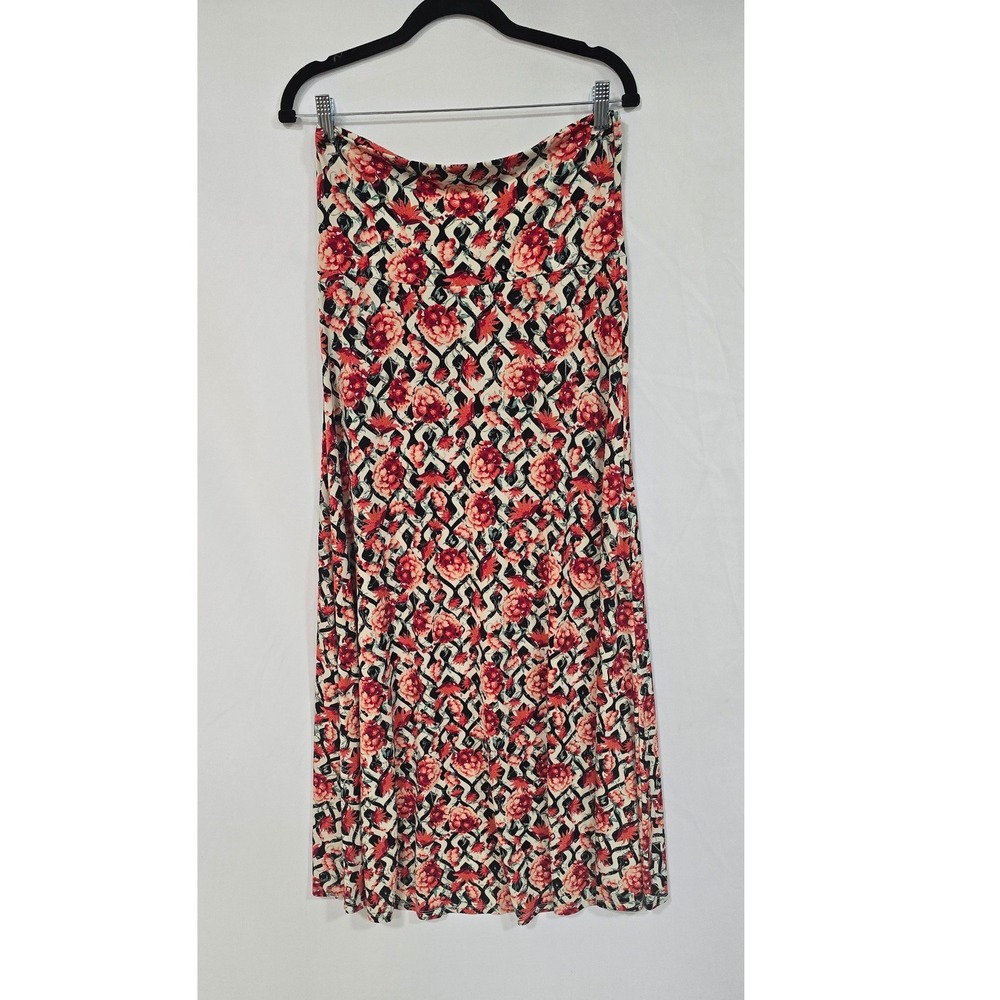 Lularoe women S floral slinky maxi skirt cottagecore vacation‎ festival beach